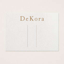 Vitt läderhjulluckkort Visning Visitkort