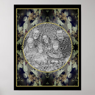 Vitt lakecap Hydrangea Ram Lägg till ditt foto Poster