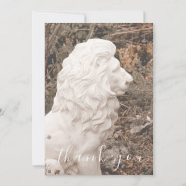 Vitt Lejont stenformat - enkelt tackkort Tack Kort