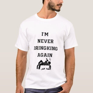 Vitt liggert drickande t shirt