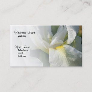 Vitt Lilly Flower Professionell Affärskort Visitkort