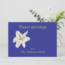 Vitt lily Påsk-platta Helgdag-kort Julkort