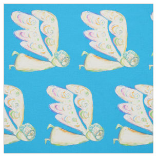Vitt ljusguardian Angel Fabric Art Material Tyg