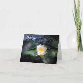 Vitt Lotus Flower-foto - tack för ditt kort