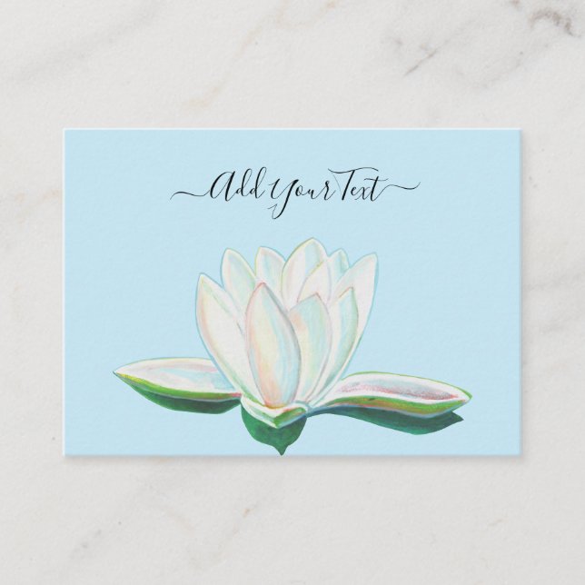 Vitt Lotus Flower Luminous-Anpassade Tilläggskort (Framsida)