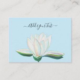 Vitt Lotus Flower Luminous-Anpassade Tilläggskort