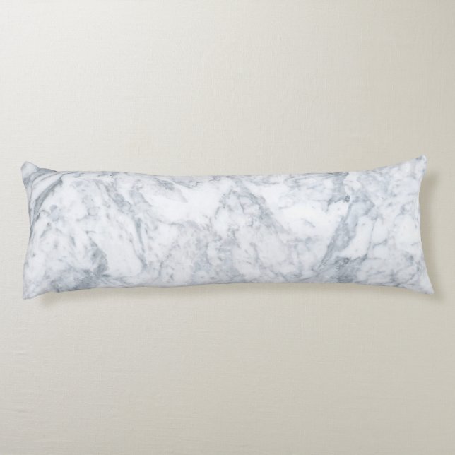 Vitt marble-utseende kroppskudde (Baksidan)