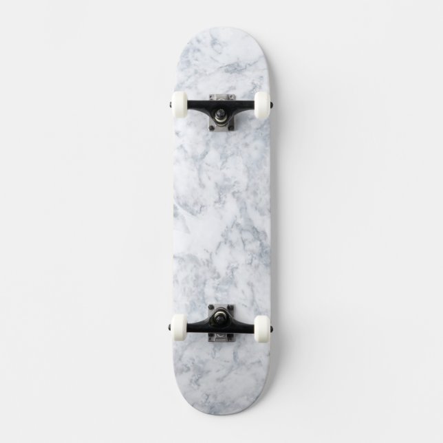 Vitt marble-utseende skateboard bräda 20 cm (Framsida)