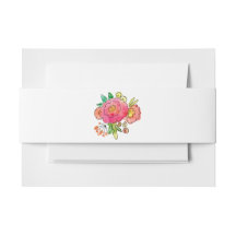 Vitt med färgstarka vattenfärger Belly Band