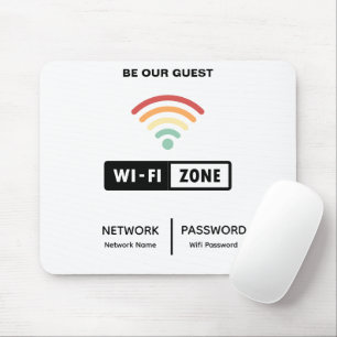 Vitt, minimalistiskt, enkelt WiFi-lösenord Musmatta