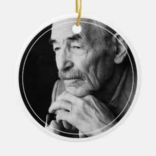 Vitt minimalistiskt i Loving Memory Photo Julgransprydnad Keramik