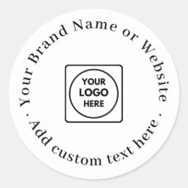 Vitt minimalistiskt logo | Modern klassisk profess Runt Klistermärke