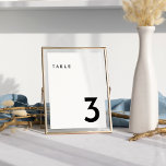 Vitt modigt Bordsnummer Bröllop med fetstil<br><div class="desc">Vi presenterar vår Vita Modern Bold Bröllop Bordsnummer Card-design, en verklig representation av modern minimalism och elegans. Med sin unika blandning av kreativ och chic design inslag är denna design perfekt för dem som vill ha en polerad och djärv estetik på sin speciella dag. Vår chic off-set-typografi tillför bröllop en...</div>