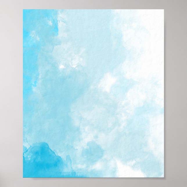Vitt moln i blå himmel-bakgrunden poster (Framsidan)