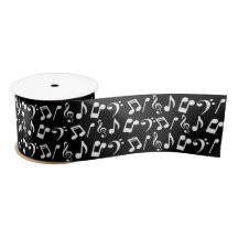Vitt Musik noter (svart)