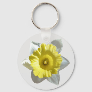Vitt Narcissnyckelring Nyckelring