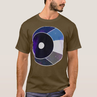 Vitt och blått mot Crescent Måne T Shirt