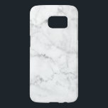 Vitt och Grått Marble Skriv ut Galaxy S5 Skal<br><div class="desc">Modern,  vit faux marble-utskrift med grått-accenter.</div>
