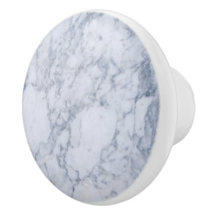Vitt och Grått Marble Skriv ut Knopp