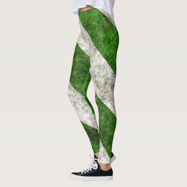 Vitt och Grönt Rand Leggings (Vänster)