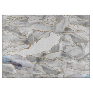 Vitt och guld glitter agate