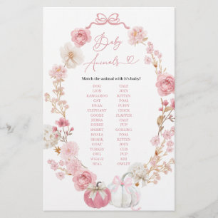 Vitt och Rosa Little Pumpkin Baby djur Game