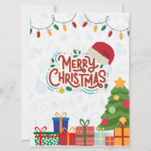 Vitt och rött enkelt God jul