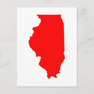 Vitt och rött flyttar till Illinois-kunngörande Vykort