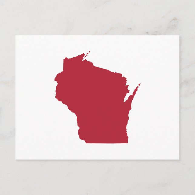 Vitt och rött flyttar till Wisconsin-anmälan Vykort (Framsida)