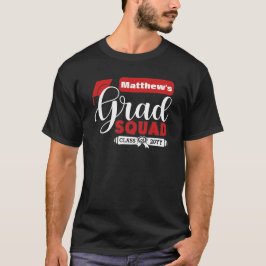 Vitt och rött texthälsfärs svart Grad T-Shirt