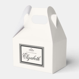 Vitt och svart bröllopsförmånslåda presentaskar