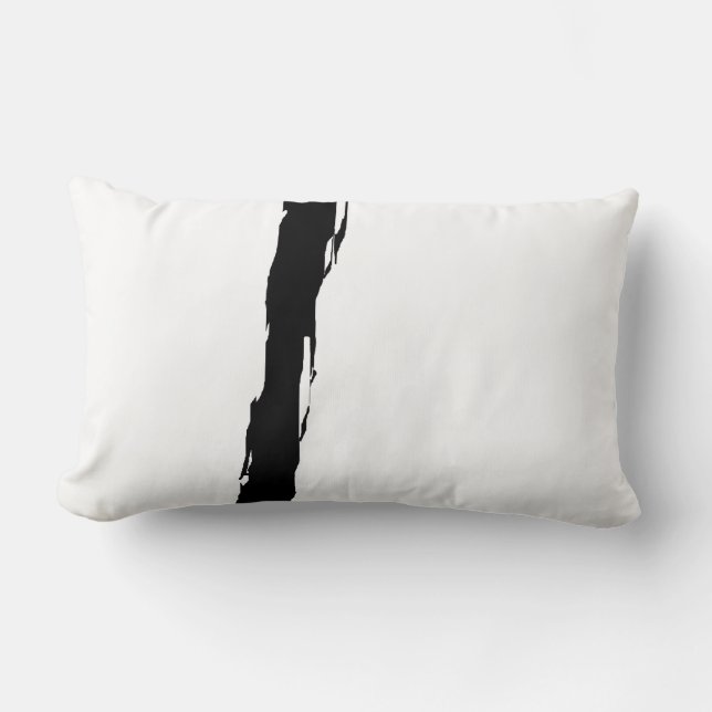 Vitt och svart lumbarkudde (Framsida)