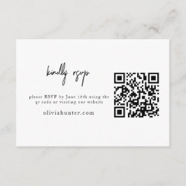 Vitt och svart minimalistiskt OSA-höljeskort Tilläggskort