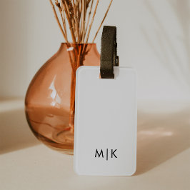 Vitt och svart | Modern monogram Bagagebricka