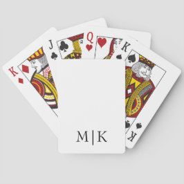 Vitt och svart | Modern monogram Casinokort