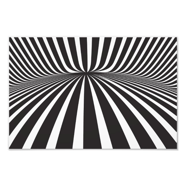 Vitt och svart rand fototryck (Framsidan)