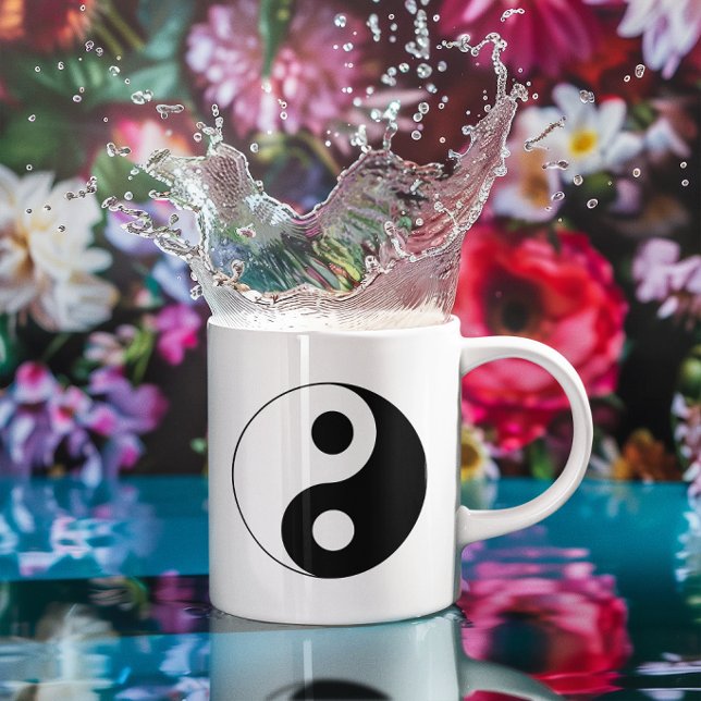 Vitt och svart Yin och Yang-symbol Mugg (Yin Yang Mug)