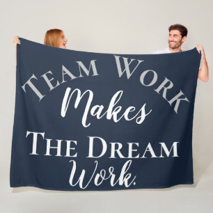 Vitt på Blue Teamwork gör att Dream-arbetet Fleecefilt