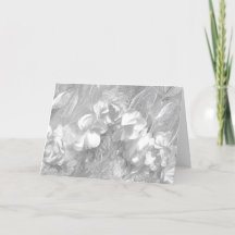 Vitt på vit Blommigt, Blank Inside Card