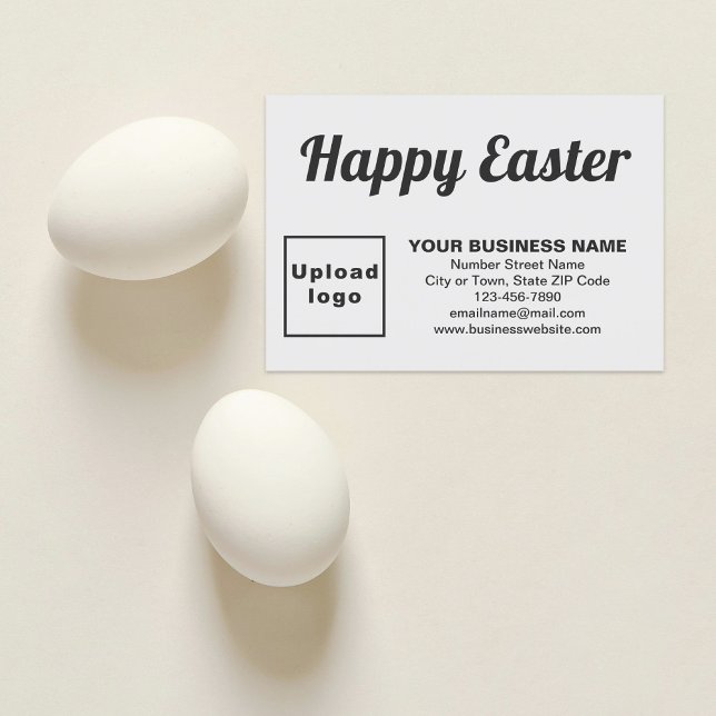 Vitt Påsk-kort för platta hälsningar Kort (White Easter business flat greeting card)