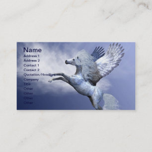 Vitt Pegasus-Affärskort Visitkort