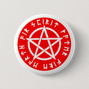Vitt pentagram knapp