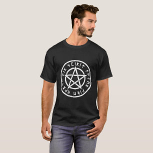 Vitt pentagram t-shirt