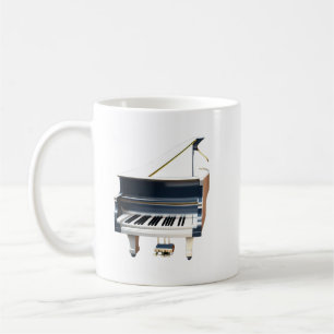 Vitt pianokaffe mugg