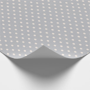 vitt polka dots på grått presentpapper