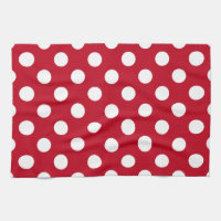 Vitt polka dots på rött