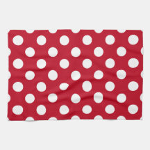 Vitt polka dots på rött