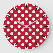 Vitt polka dots på rött