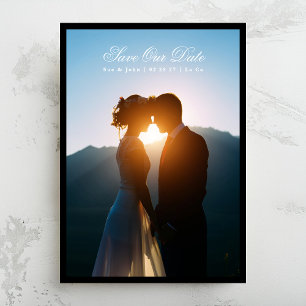 Vitt Premium Script Classic Photo Black Ram Spara Datumet