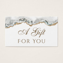 Vitt presentkort för agate visitkort